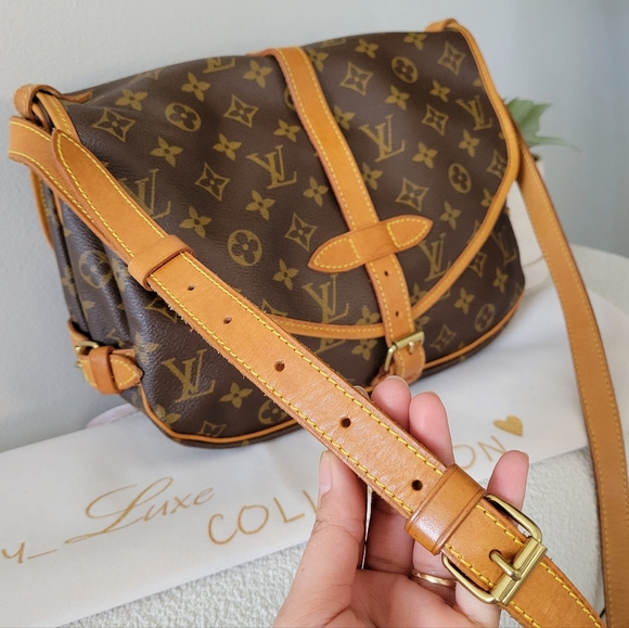 💕DISCONTINUED Very Rare Crossbody/Messenger Louis Vuitton Saumur 30 Monogram - Picture 6 of 16